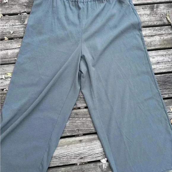 Long Grey Stretch Wide Leg Pants Size 4XL - Picture 1 of 7
